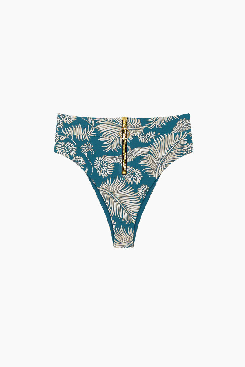 zipper front bikini bottom