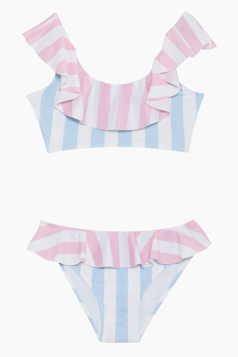light pink ruffle bikini
