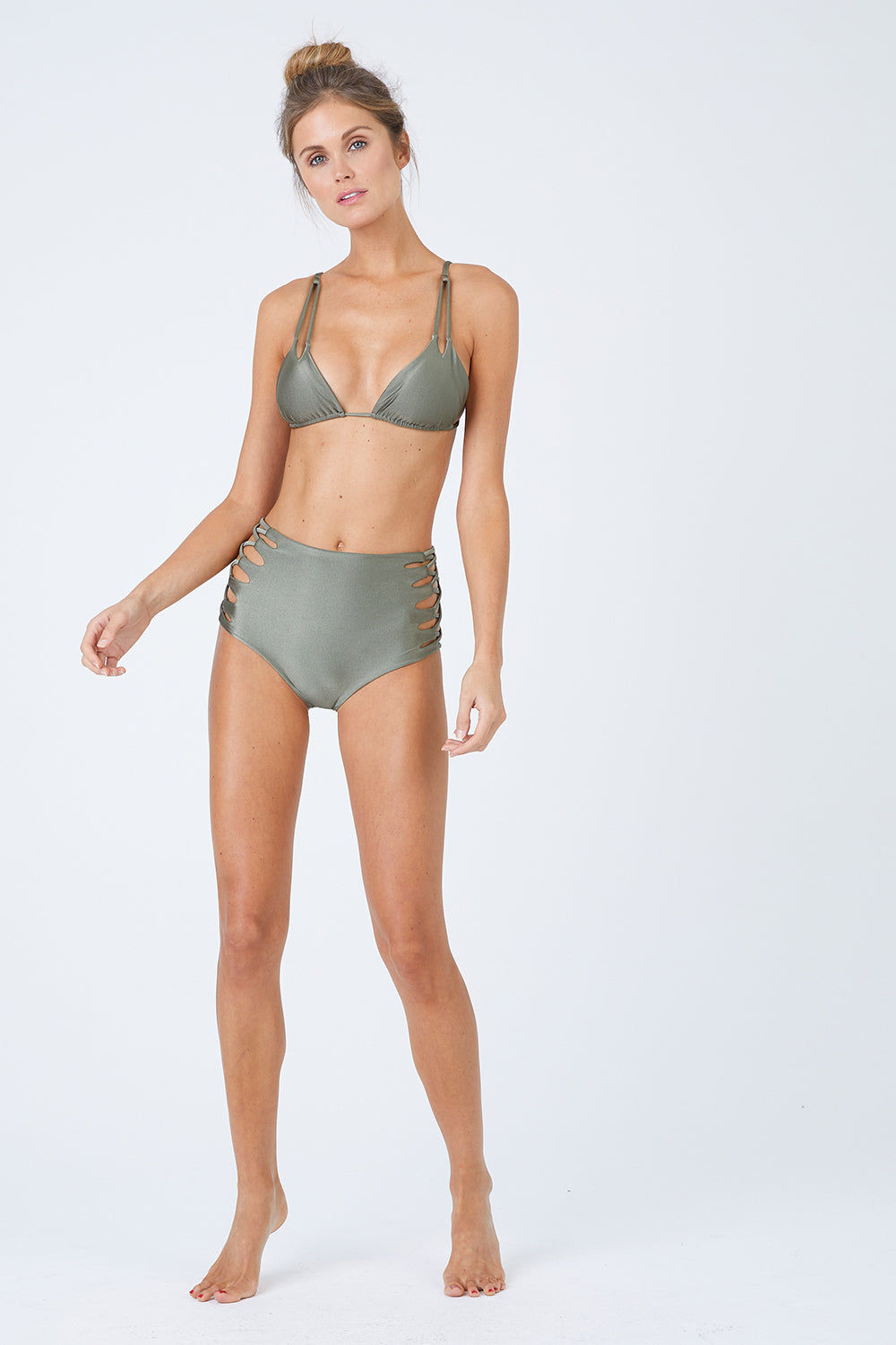 sparkly triangle bikini