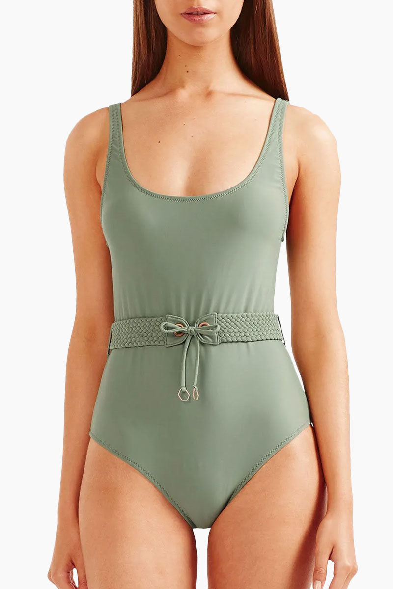 light green one piece swimsuit