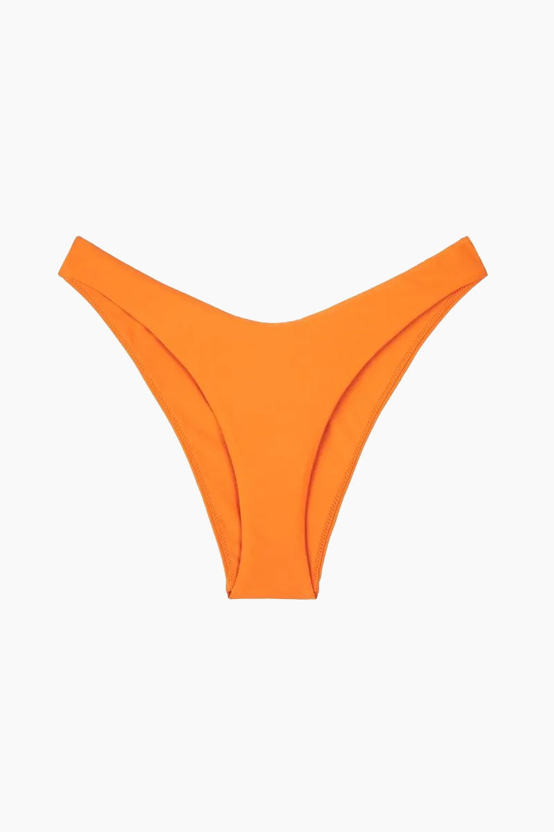 Tigerlily Lleo Elle High Cut Bikini Bottom Citrus Orange Bikini Com