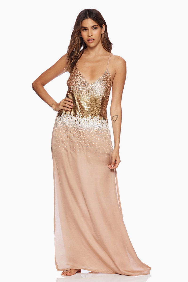 coast ariel sequin maxi dress