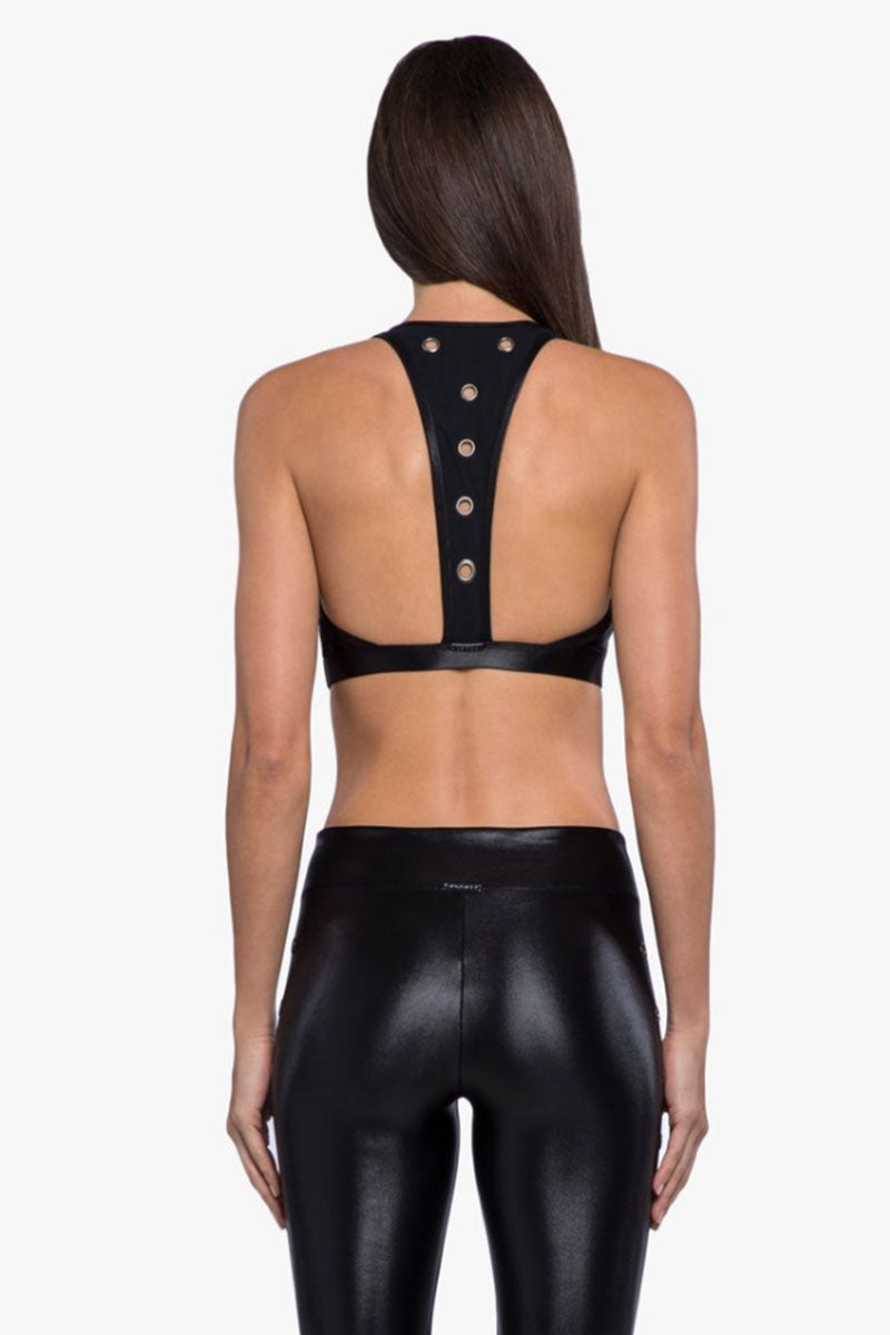 black racerback sports bra