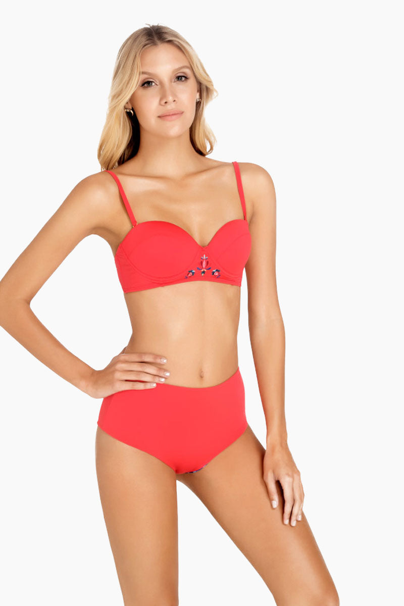 Onwijs Saha Freya Bustier Bikini Top - Flame Red | BIKINI.COM XC-85