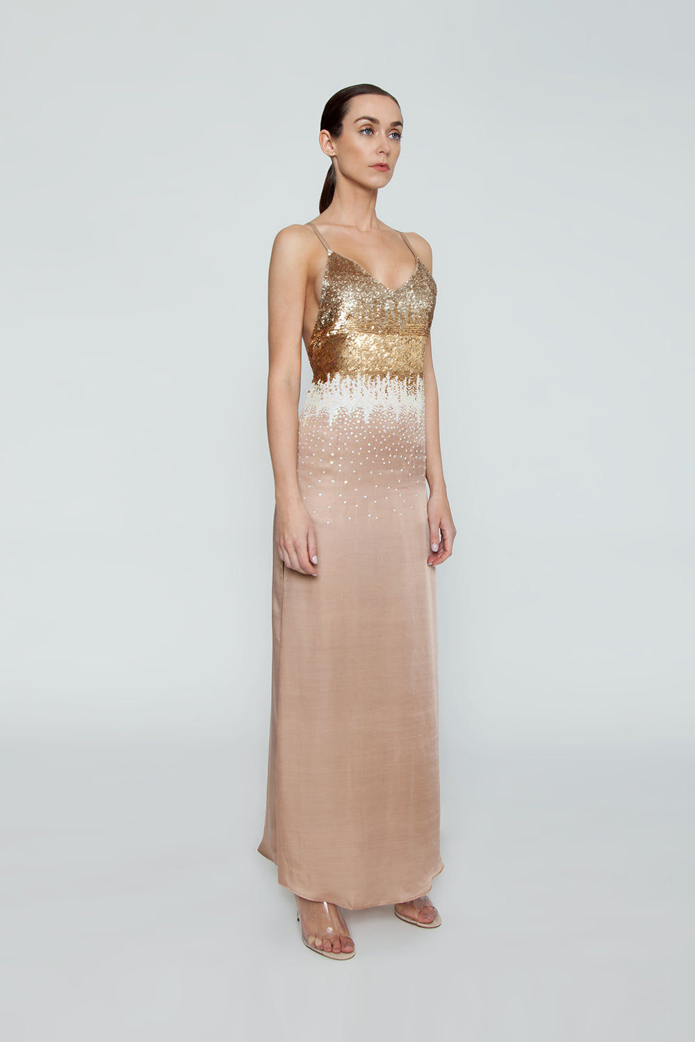 coast ariel sequin maxi dress