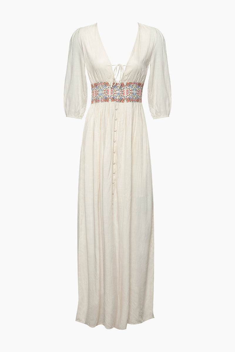 cream white dress