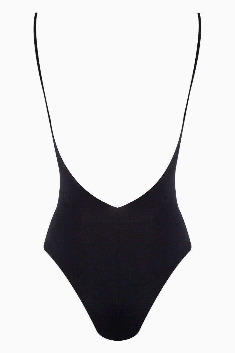 low back one piece bathing suit