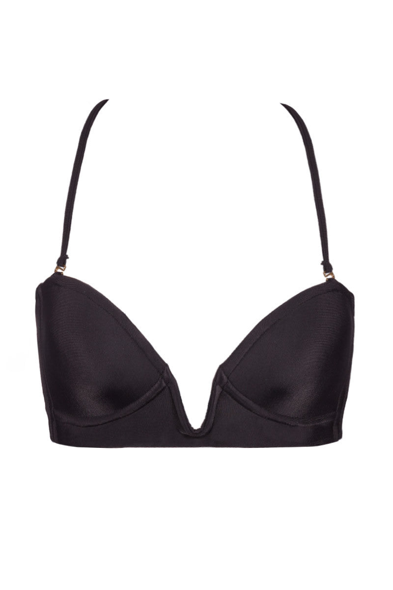 Issa de Mar Sunset Halter Underwire Bikini Top - Black | BIKINI.COM