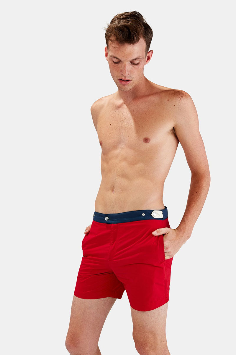 swim trunks red