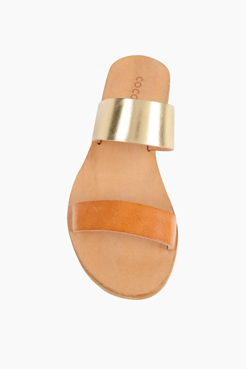 cocobelle leather slide sandals