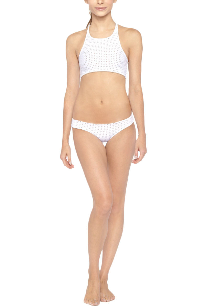 white high neck bikini