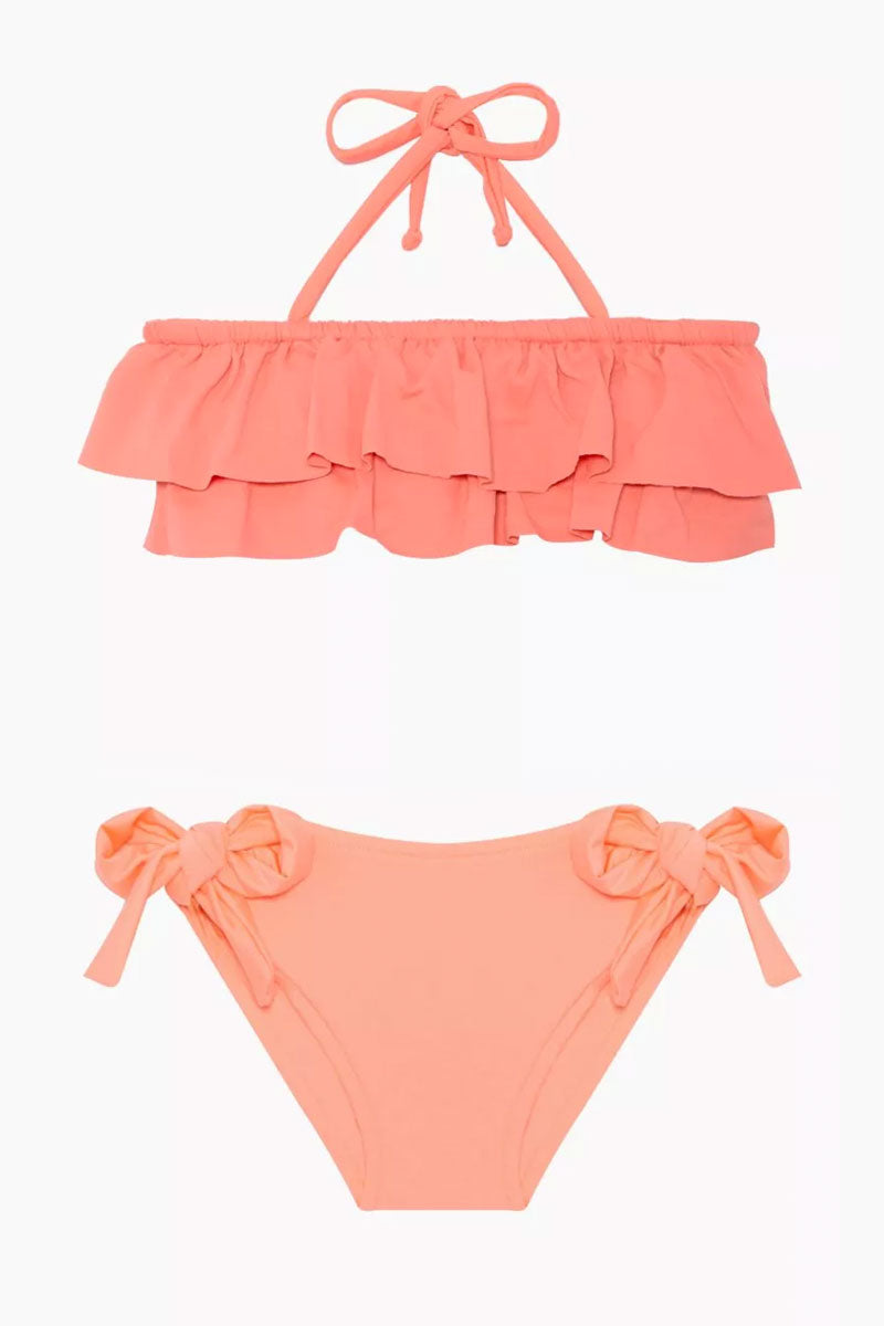 peach bandeau bikini