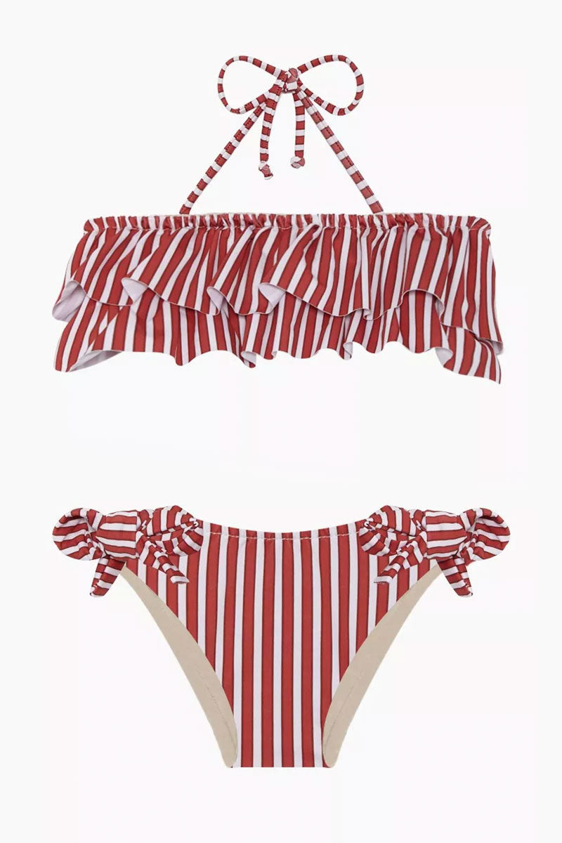 beige bandeau bikini