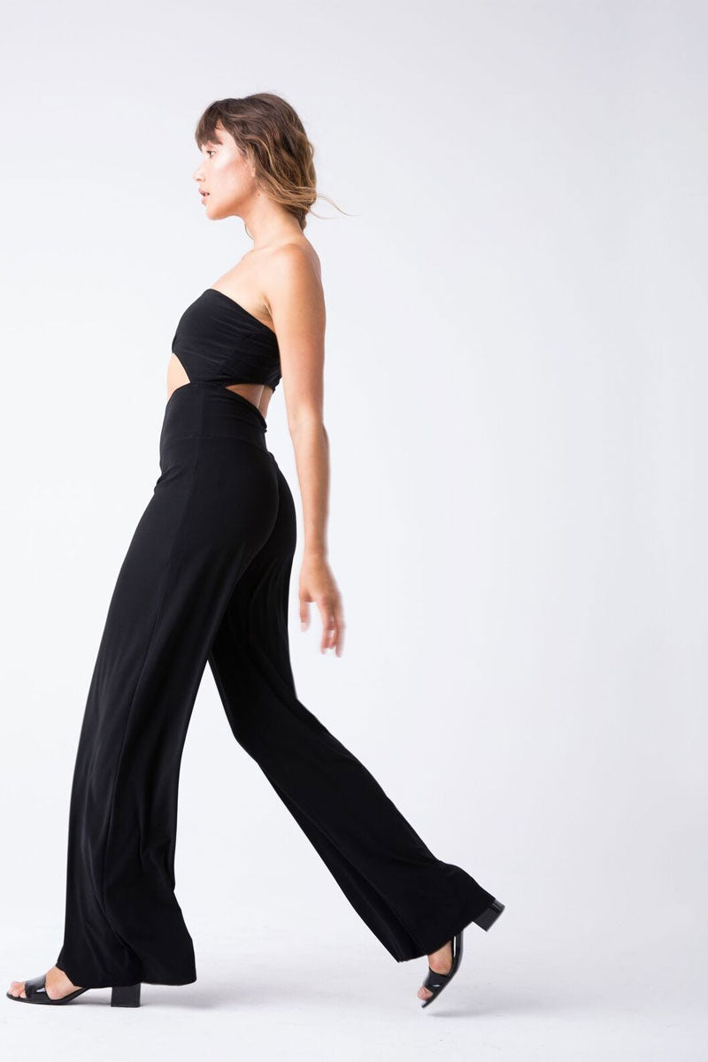 strapless cutout jumpsuit