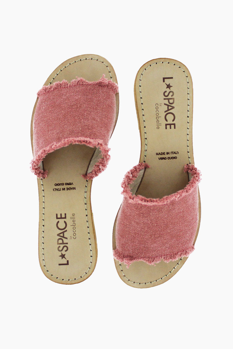 cocobelle leather slide sandals