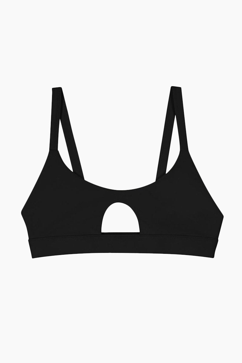 black cut out bikini top