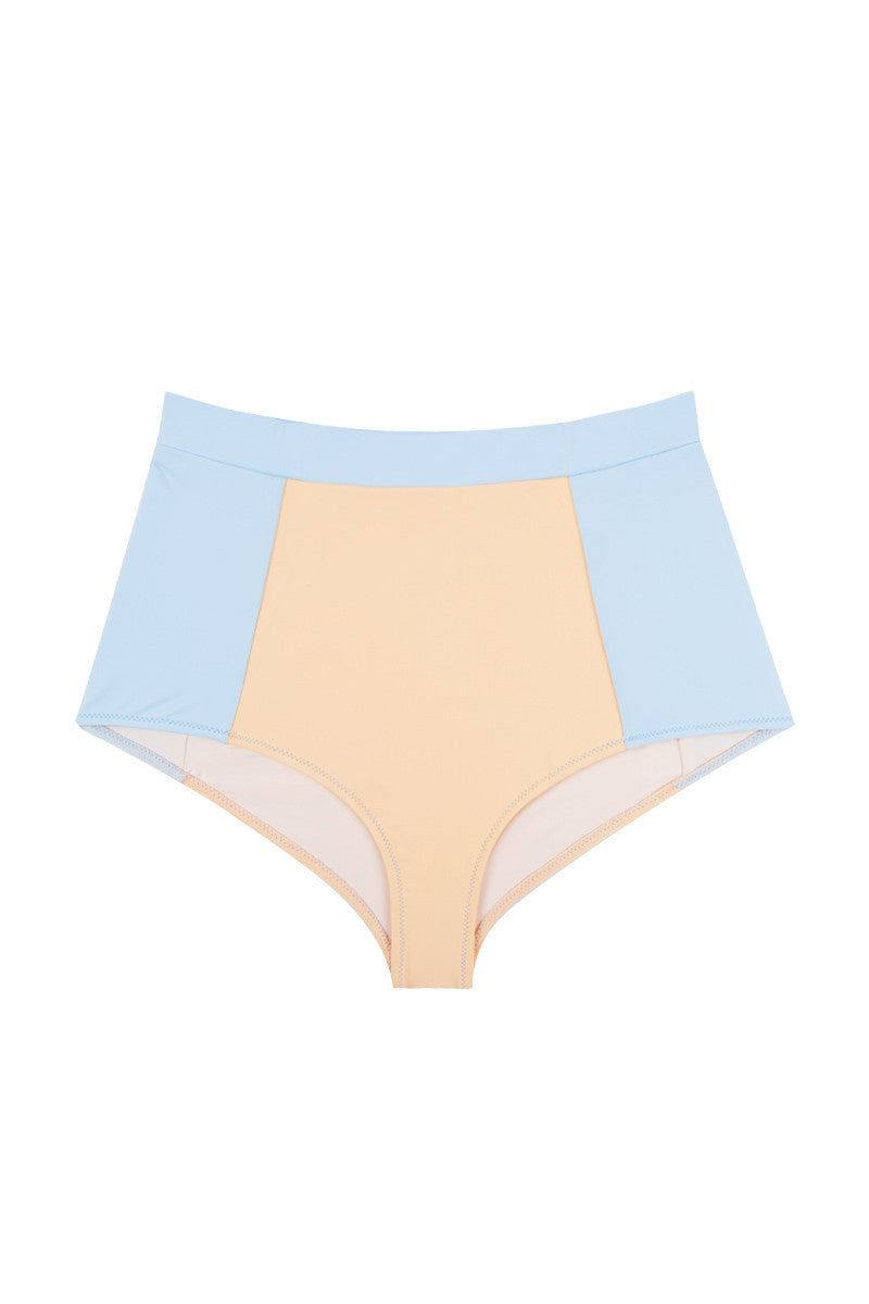 peach high waisted bikini bottoms