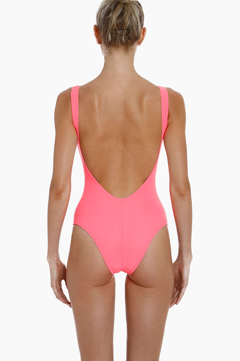 Dsquared2 Zip Front One Piece Swimsuit Fuchsia Pink Bikini Com