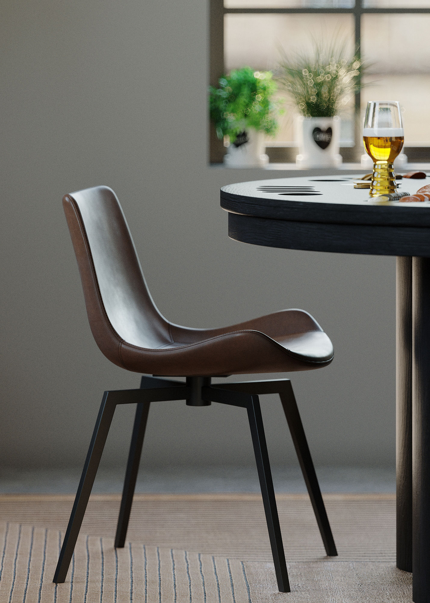Picture of Billiard Factory Brady Swivel Dining Chair