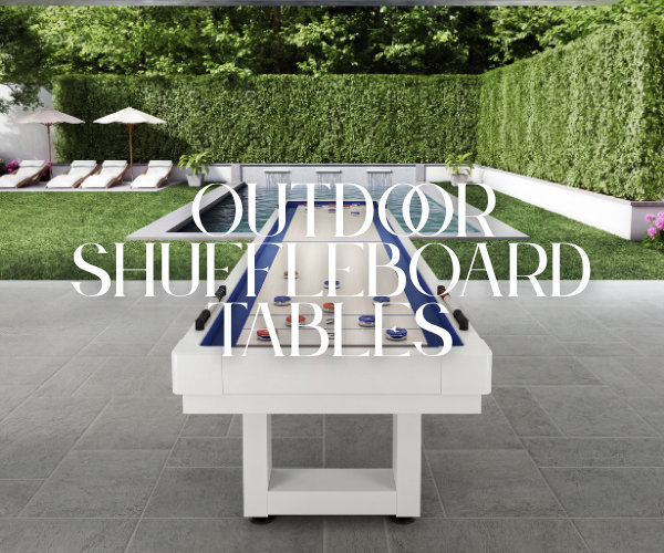 Outdoor shuffleboard tables