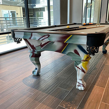Custom Blackhawk Pool Table