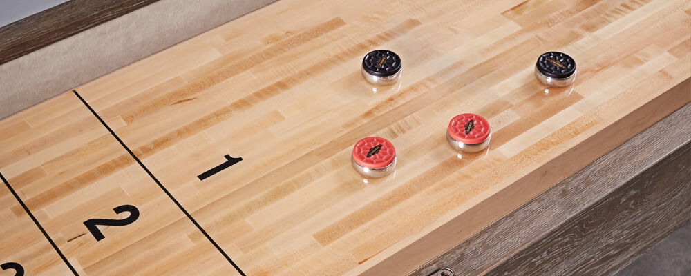 Customizing a shuffleboard table