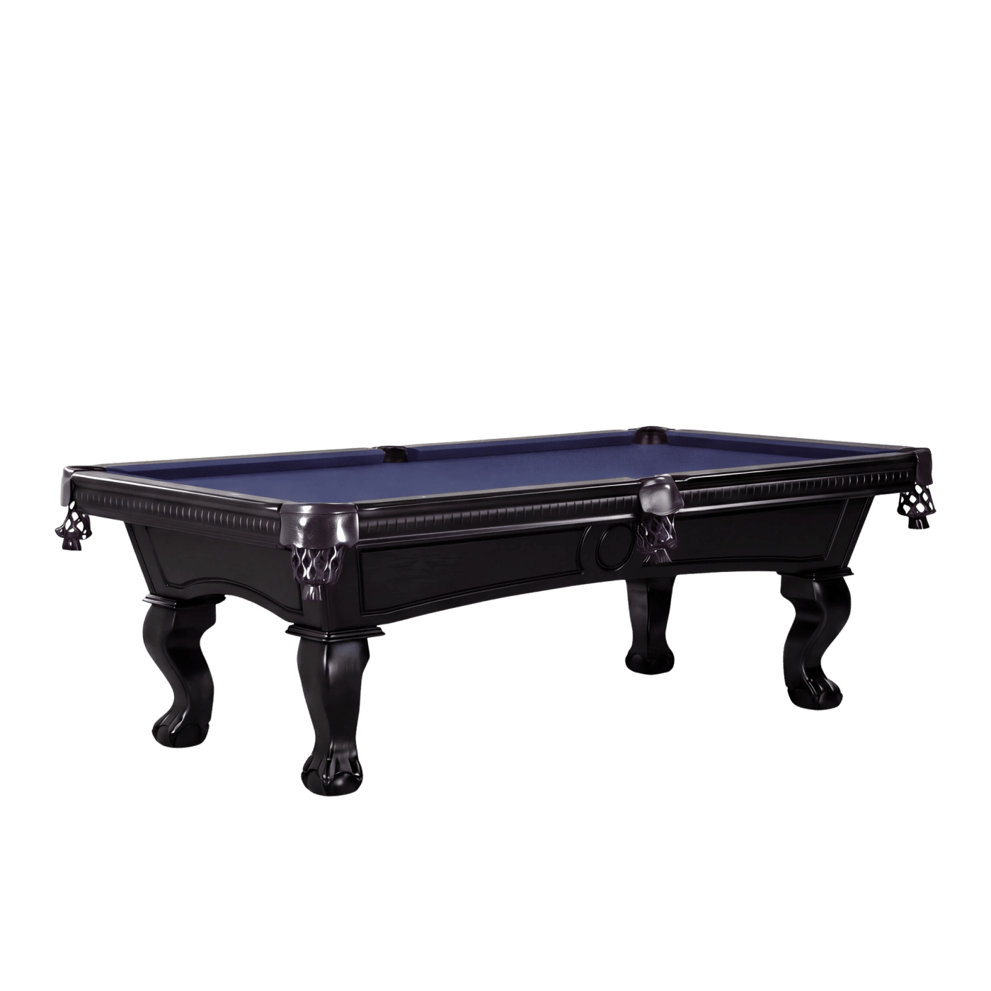 The Dutchess in Black with Navy cloth, Three-quarter