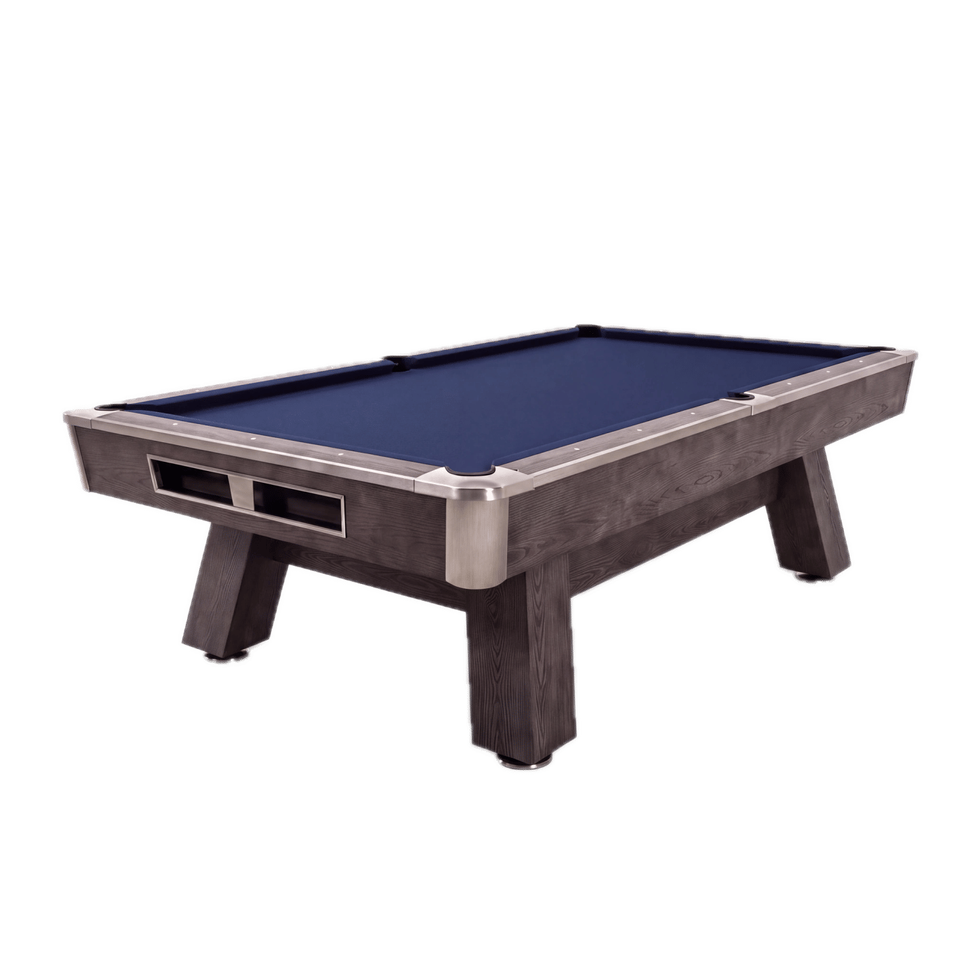 Velocity Tournament in Smoked Grey Oak with Navy cloth, Three-quarter