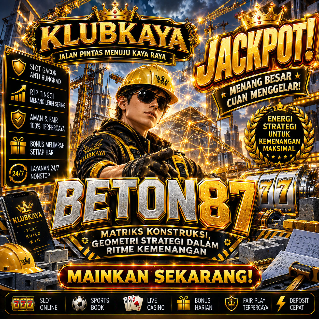 BETON87 $ Matriks Konstruksi, Geometri Strategi dalam Ritme Kemenangan