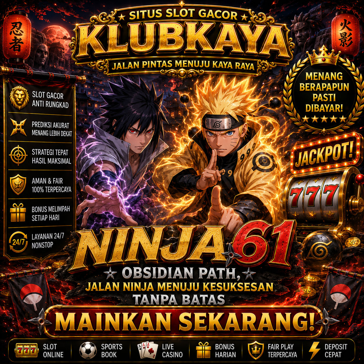 NINJA61 ✦ Obsidian Path, Jalan Ninja Menuju Kesuksesan Tanpa Batas