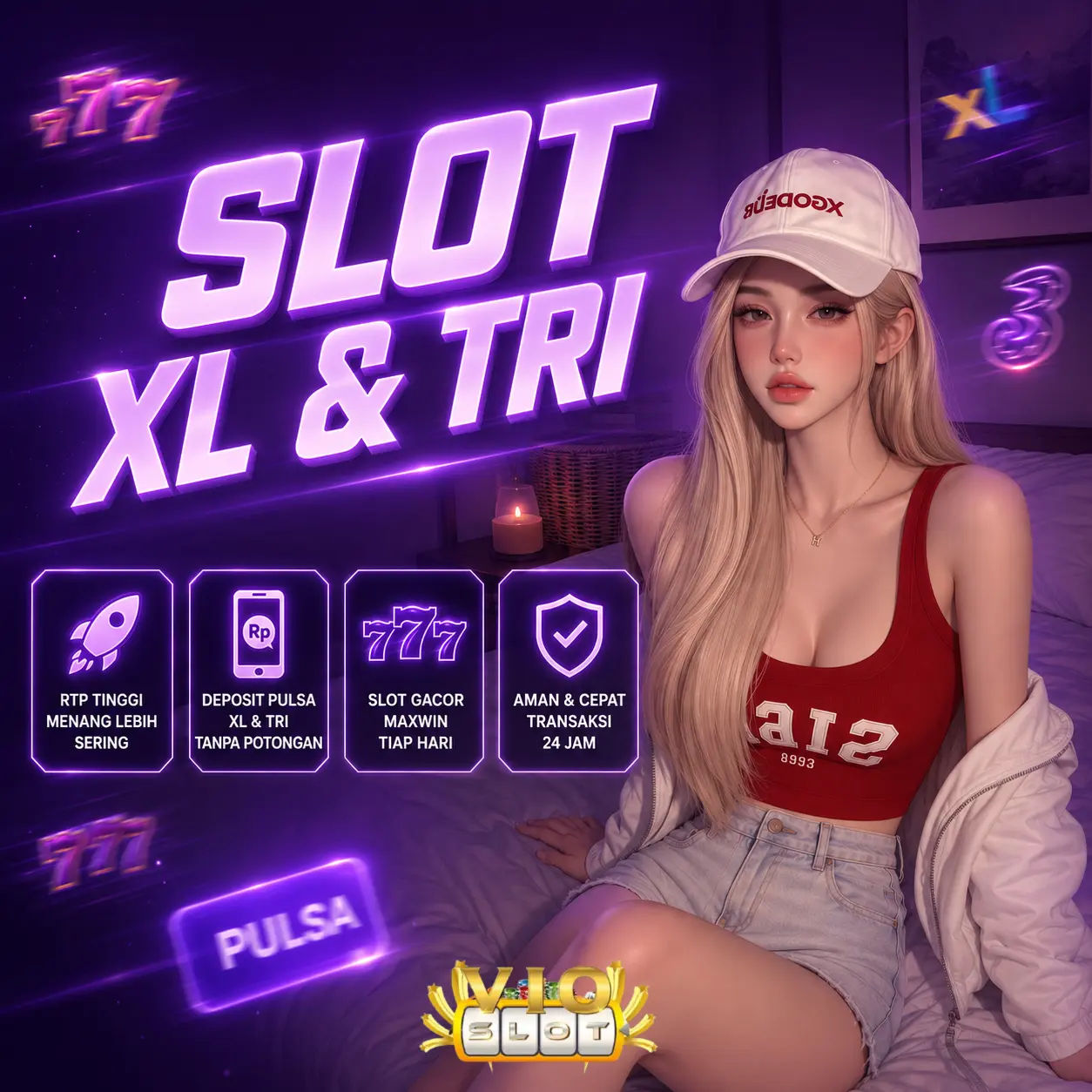 VIOSLOT: Slot Pulsa Xl & Tri Tanpa Potongan Bebas WD Kapan Saja