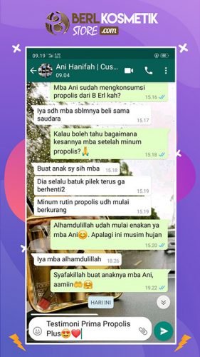 Testimoni Prima Propolis Plus 1