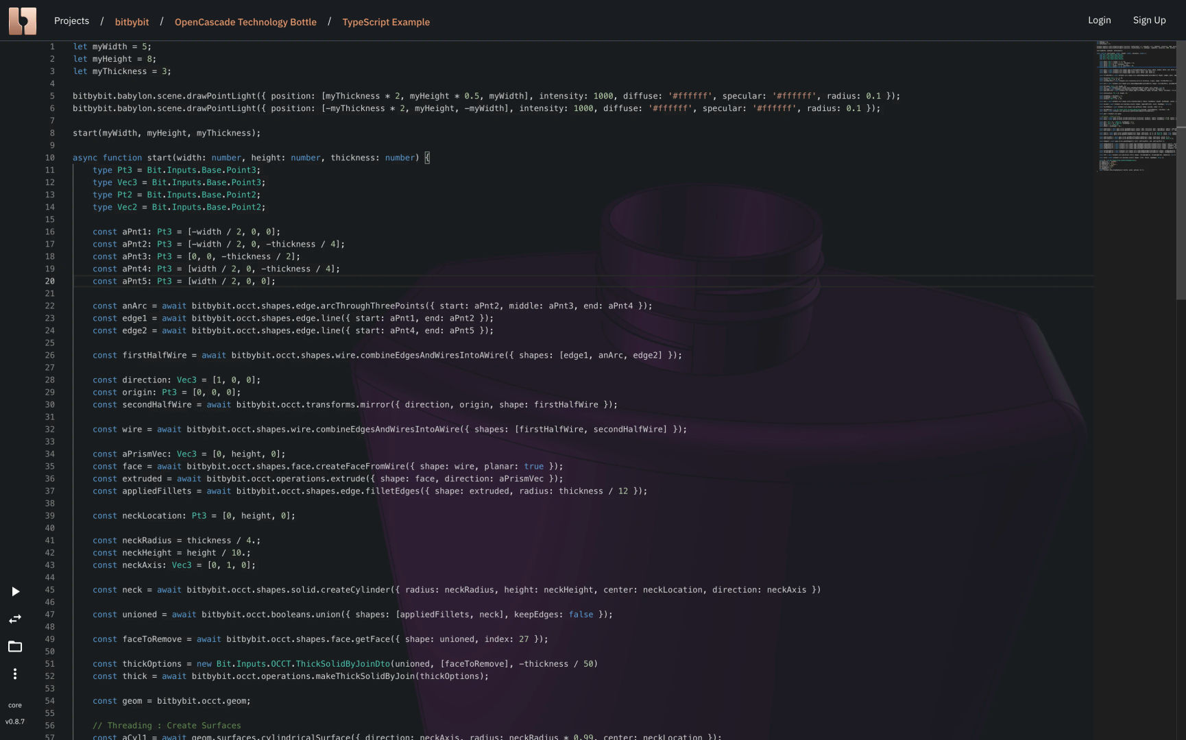 Image showing Bit By Bit Developers TypeScript editor screen
