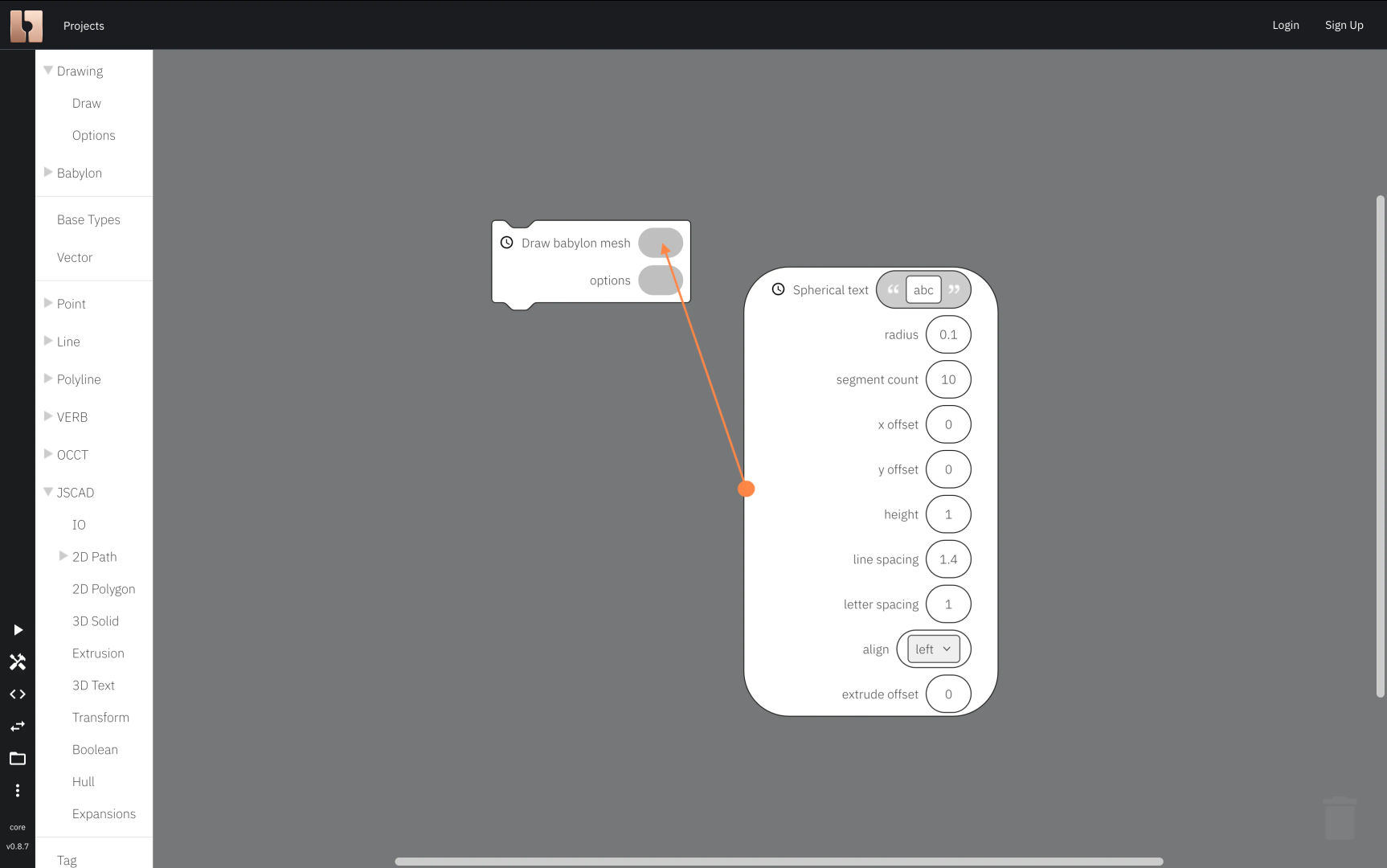 3D text component