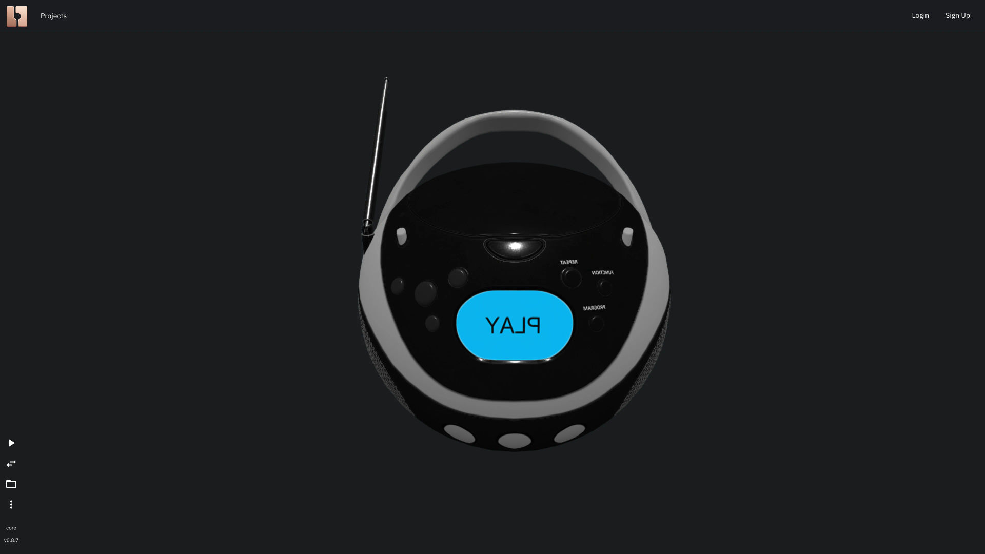 Image showing imported boombox local asset
