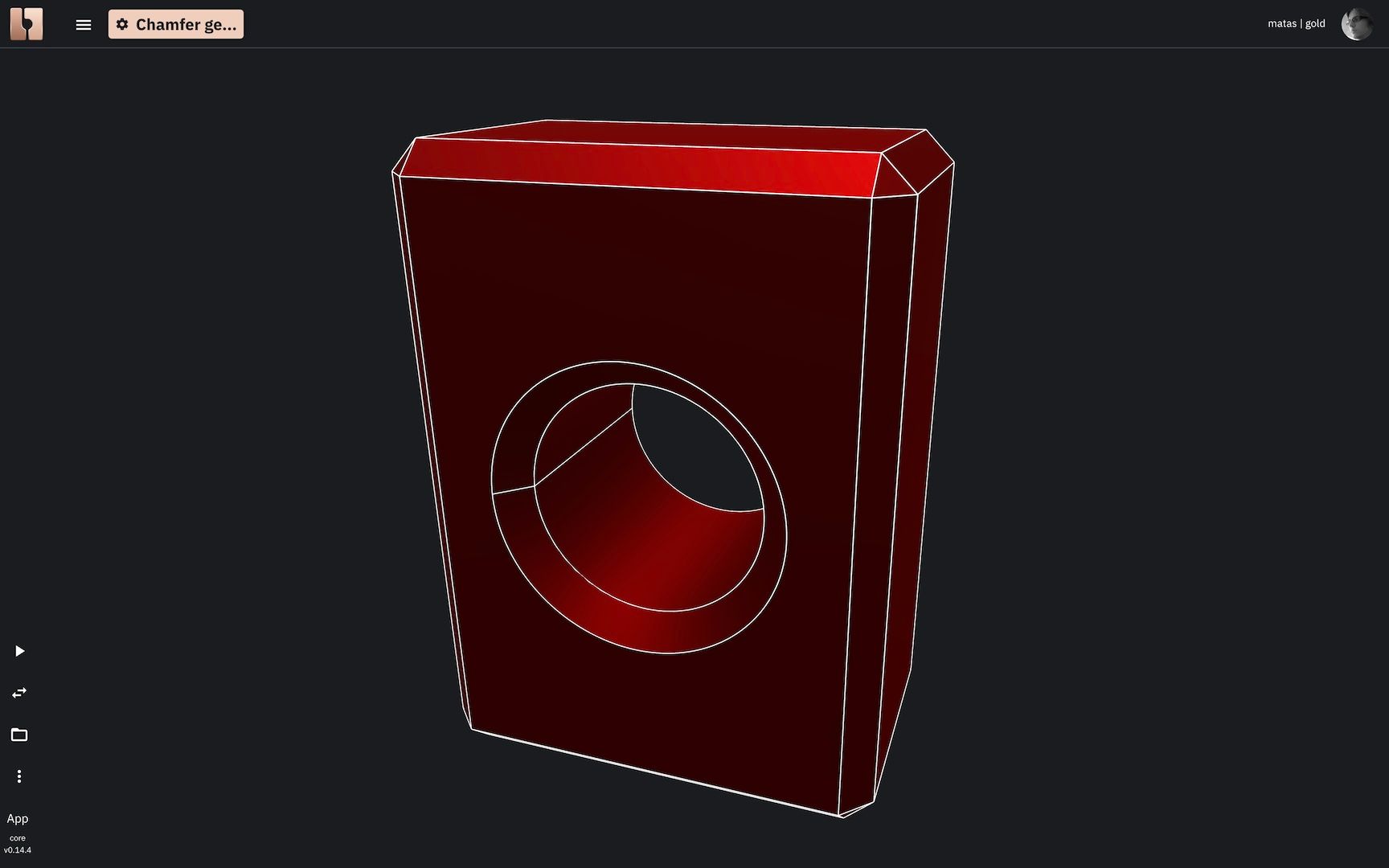 Image showing how circular chamfer on a 3D solid look like