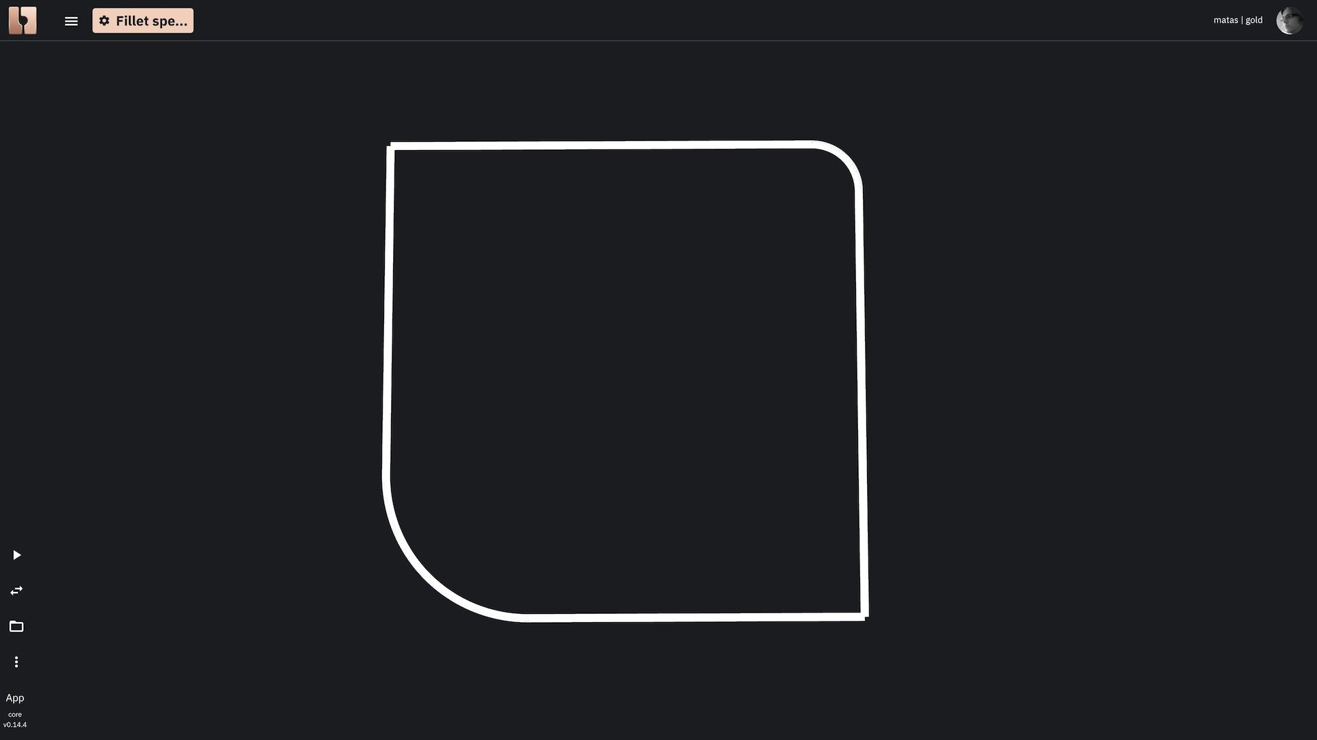 Image showing how fillets on a 2D wire look like