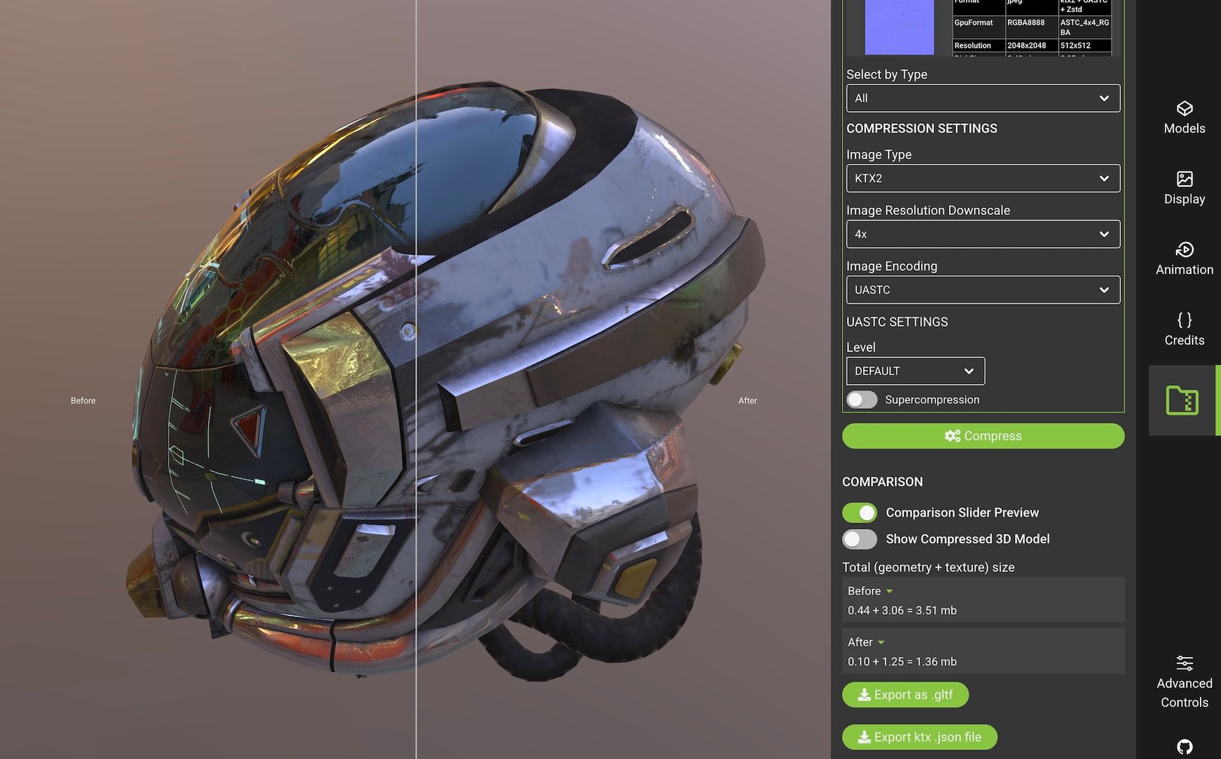 Khronos GLTF Compressor