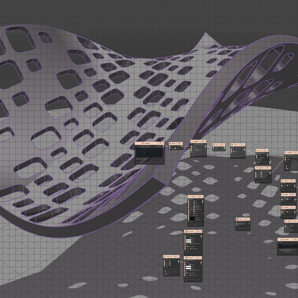 Lofted Surface With Nice Pattern Of Holes script details