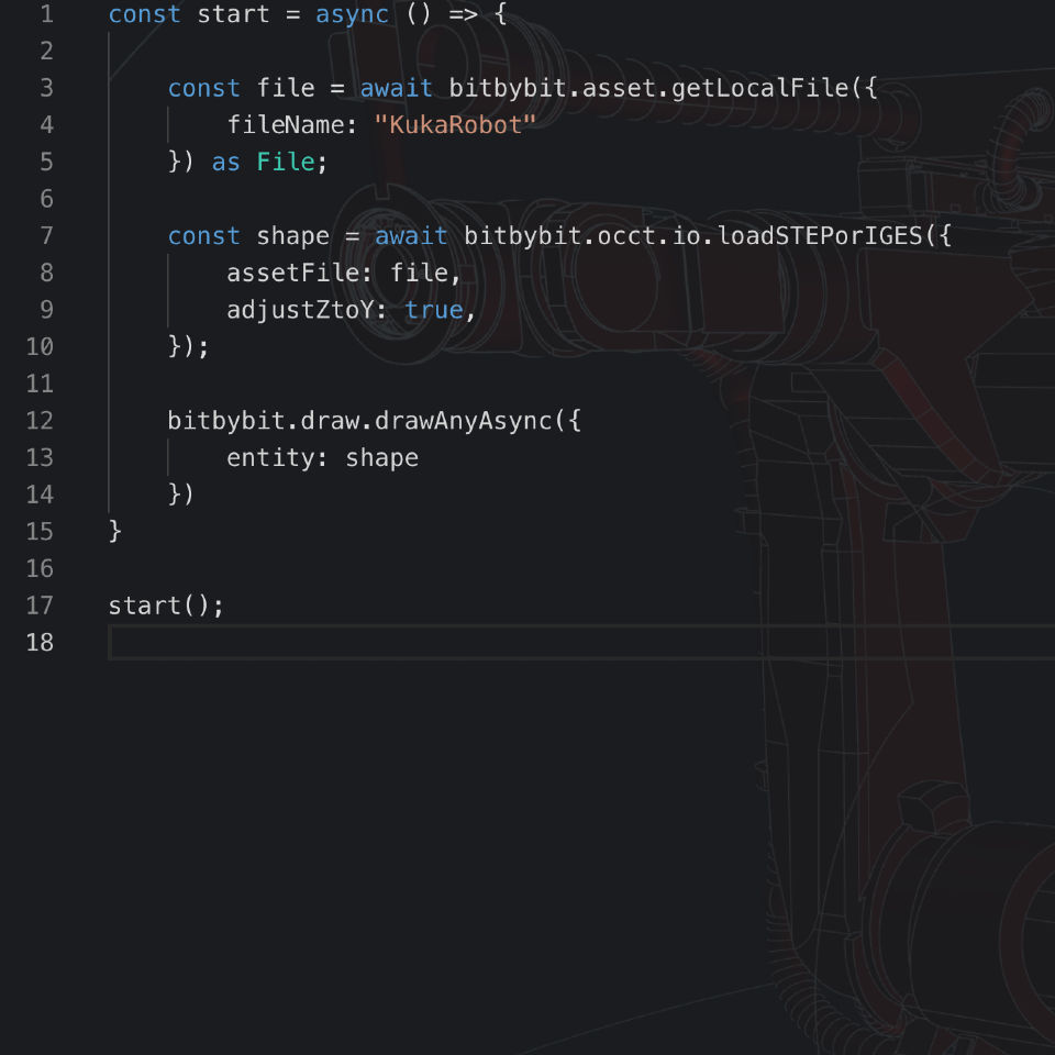 Local Asset STEP Import script details