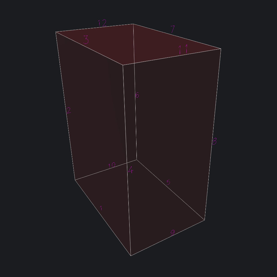 Drawing edge indexes on the solid script details