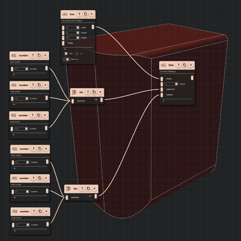 Variable fillets on specific edges script details