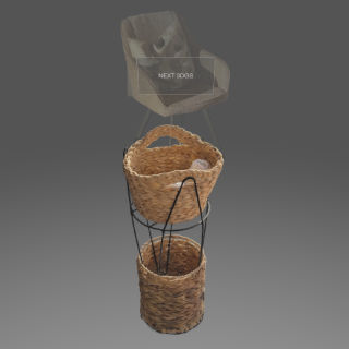 Carousel 3DGS of chair and buckets picture