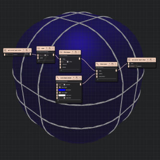 Bitbybit runner cube example in Rete picture
