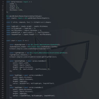 3D Table Configurator TypeScript picture