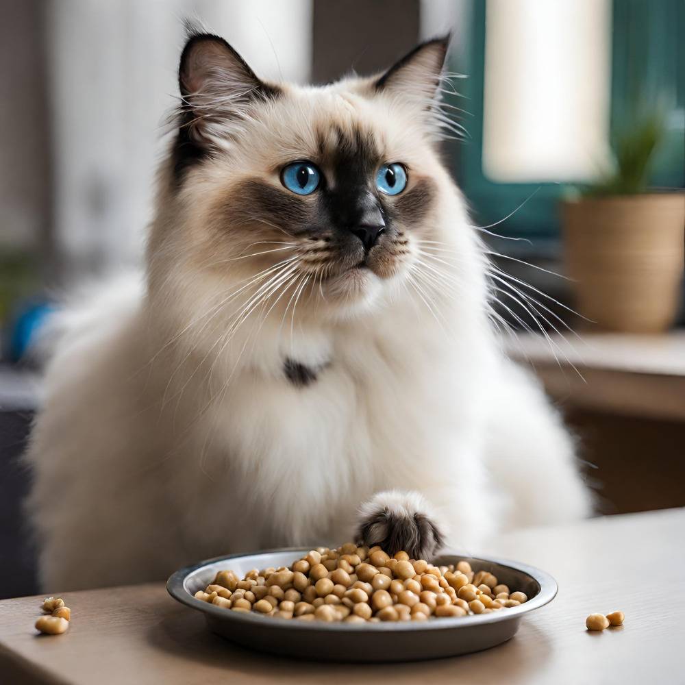 birman cats eat clean and good food