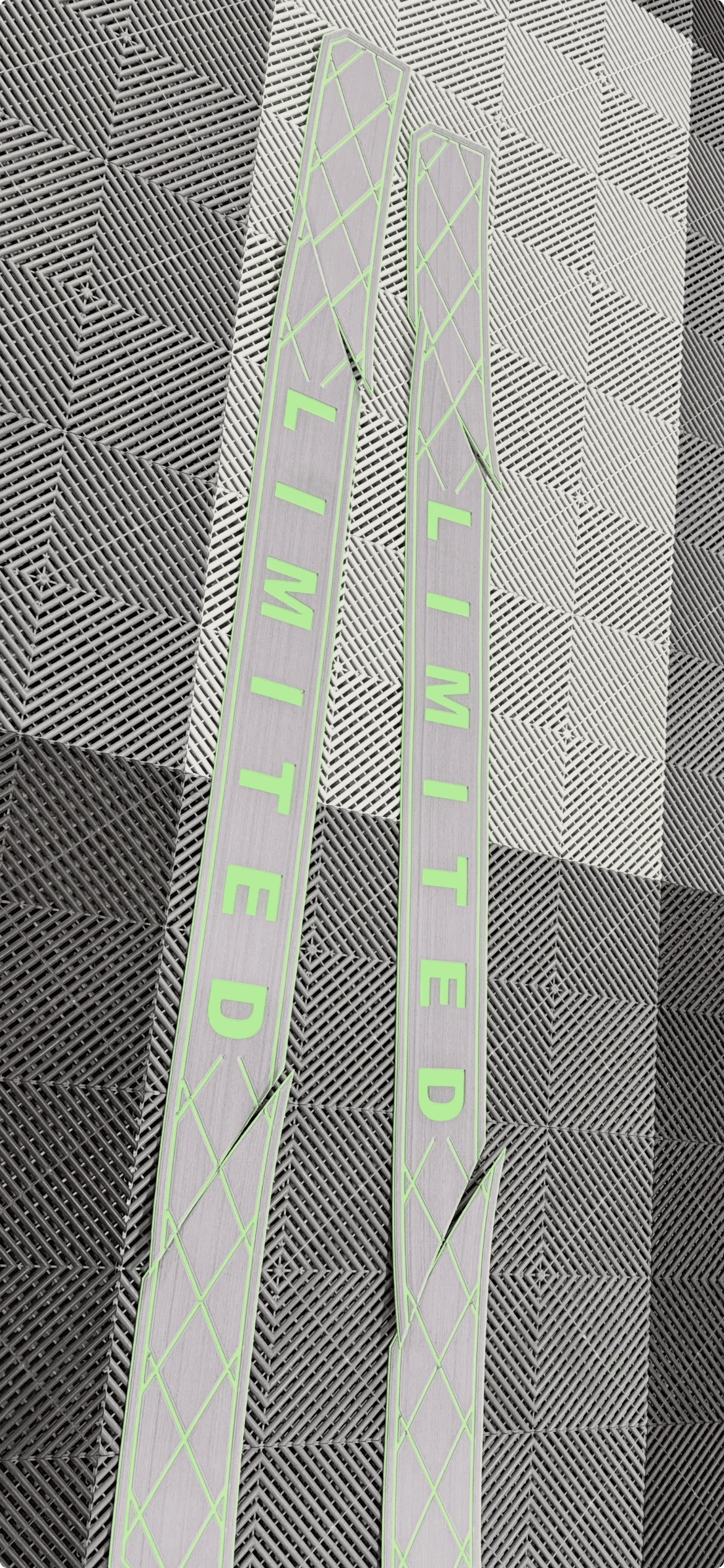 Custom grey marine decking strips with LIMITED branding