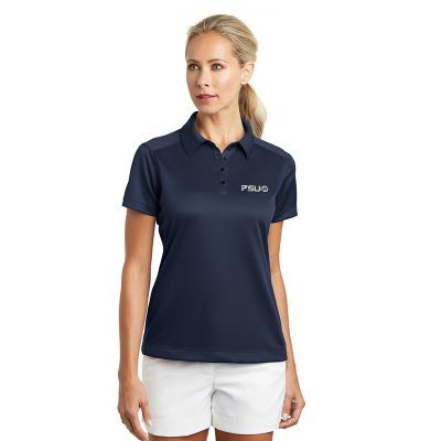354064 Ladies NIKE GOLF Pebble Texture Logo Polo Shirts