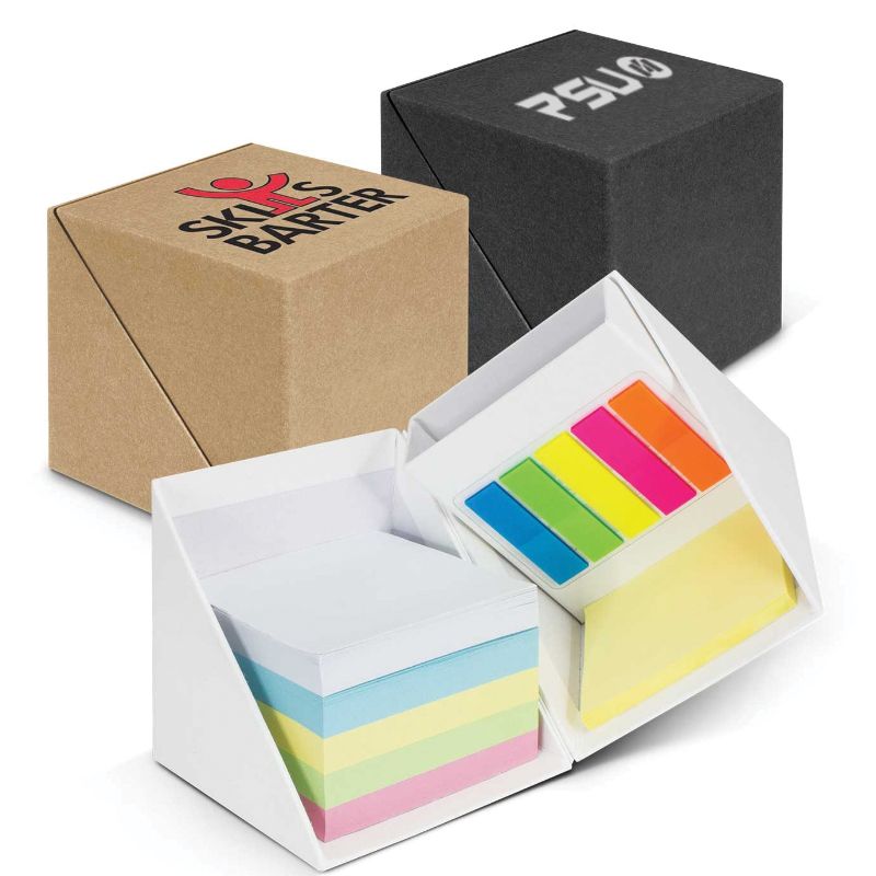 109943 Smart Cardboard Box Desk Set Post It Note Flag Sets