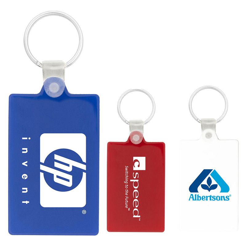 Custom K126 Rectangle Shape Flexible Plastic Keytags
